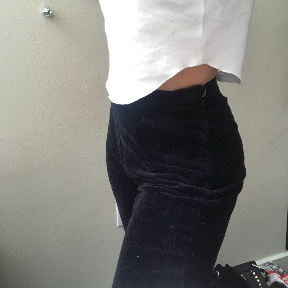 Black corduroy pants